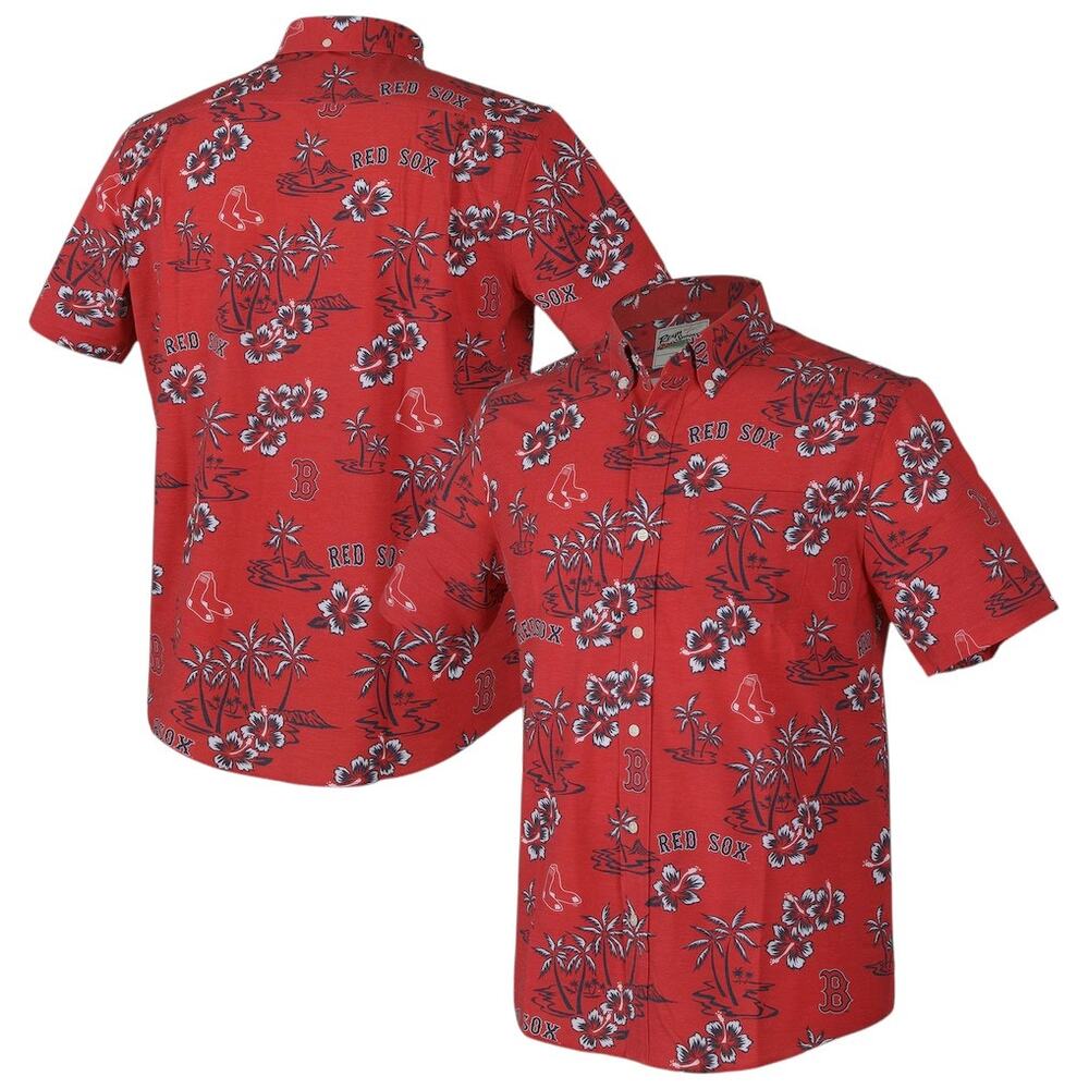 Reyn Spooner Shirt Mens XL Red Kekai Performance Button-Down Tri-Blend Graphic